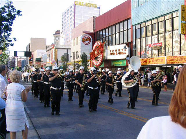 Keene Legion Band just before our parade in Honolulu, Hawaii, August 2005.